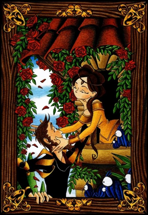 496x720 Balcony Scene - Romeo And Juliet Balcony Scene Painting