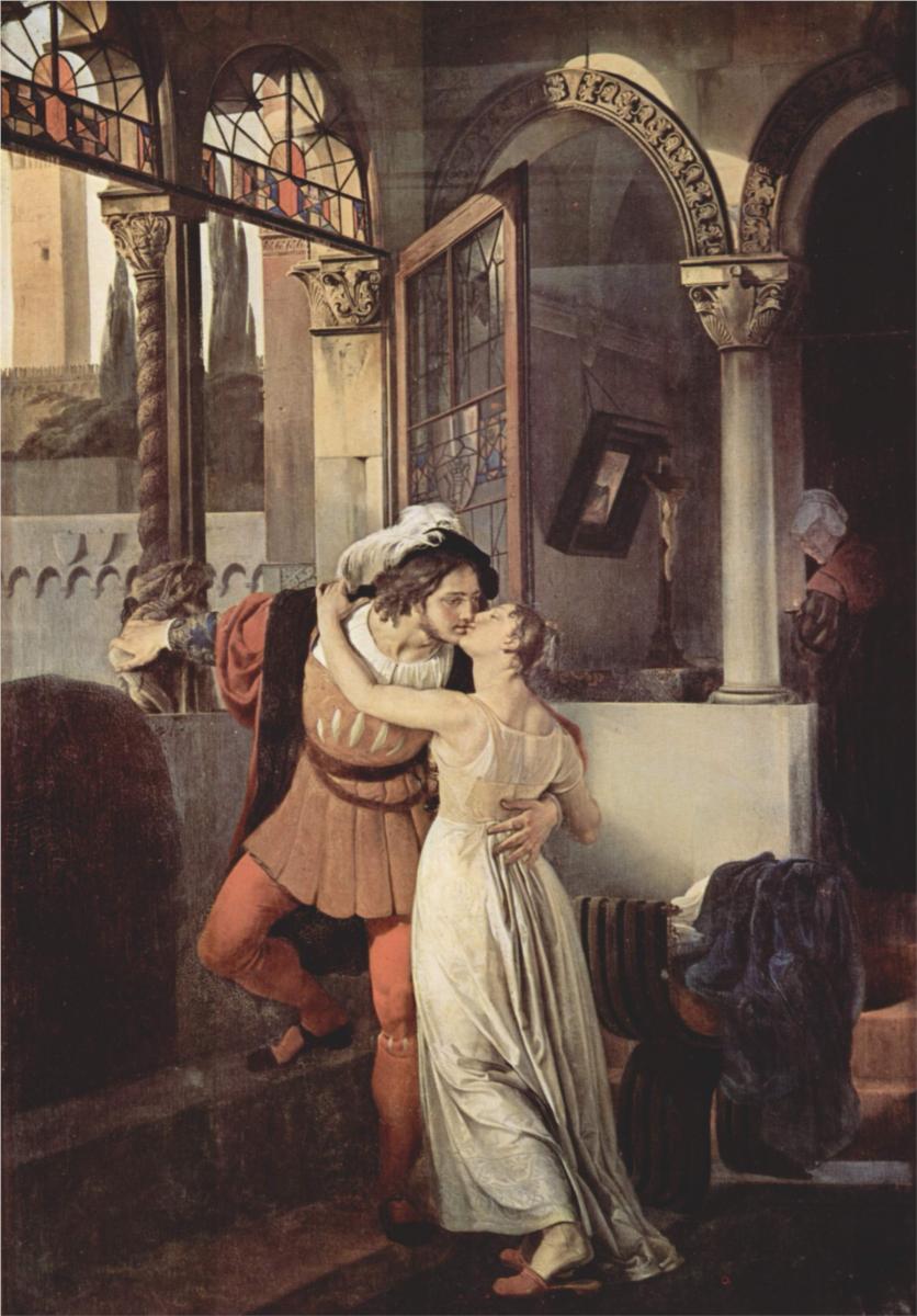 836x1200 Last Kiss Of Romeo And Juliet Painting Francesco Paolo Hayez Oil - Romeo And Juliet Painting