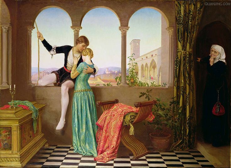 736x536 Filee. Fortescue Brickdale - Romeo And Juliet Painting