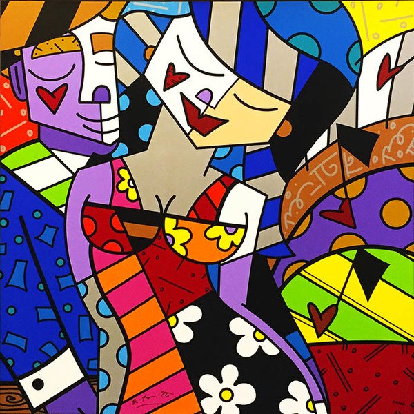 600x600 Tonight By Romero Britto - Romero Britto Painting