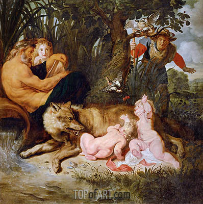 398x400 Romulus And Remus Rubens Painting Reproduction 3489 Topofart - Romulus And Remus Painting