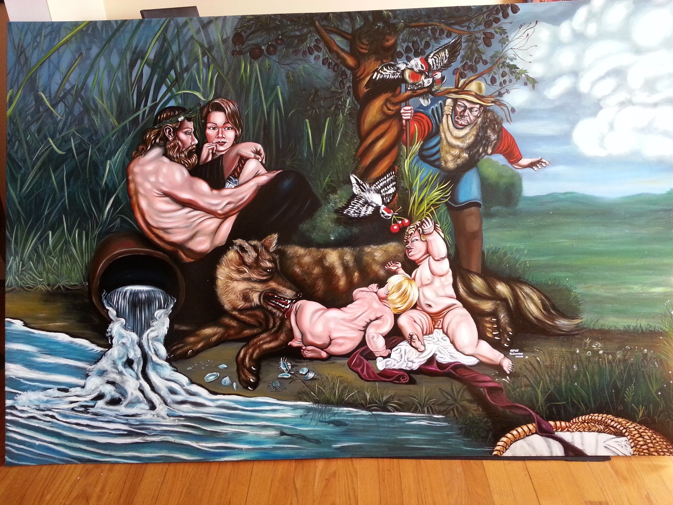 2285x1714 Romulus And Remus By Pallominy 2014 Finished Paint - Romulus And Remus Painting