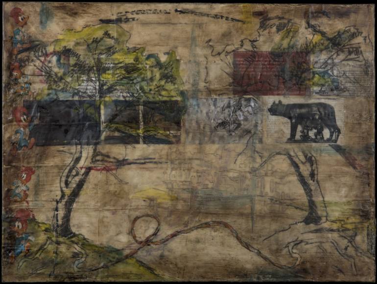 770x581 Saatchi Art Romulus And Remus Painting By Sam Marroquin - Romulus And Remus Painting