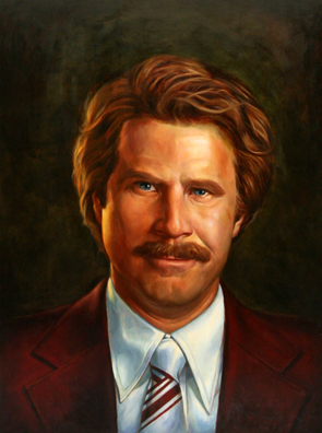 295x396 Jonathan Deleon's Ron - Ron Burgundy Painting