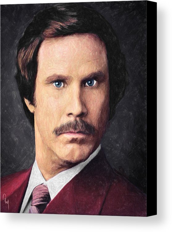 557x750 Ron Burgundy Canvas Print Canvas Art By Zapista - Ron Burgundy Painting