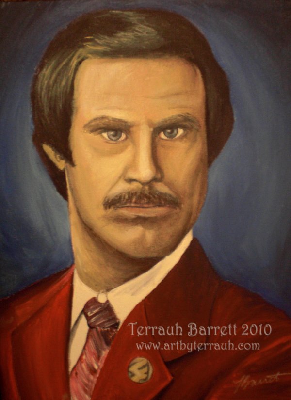 600x825 The Legend Of Ron Burgundy By Terrauh - Ron Burgundy Painting