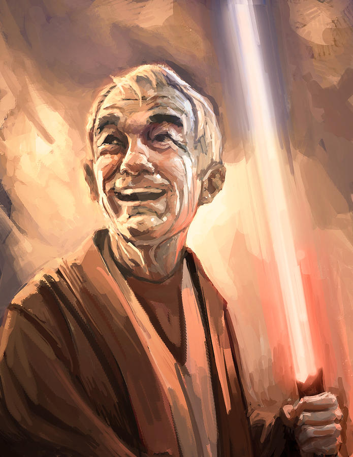 695x900 Obi Ron Kenobi Painting By Chris Reach - Ron Paul Painting