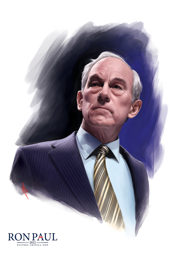 608x860 Ron Paul For President (By Warrenlouw) By Nixseraph - Ron Paul Painting