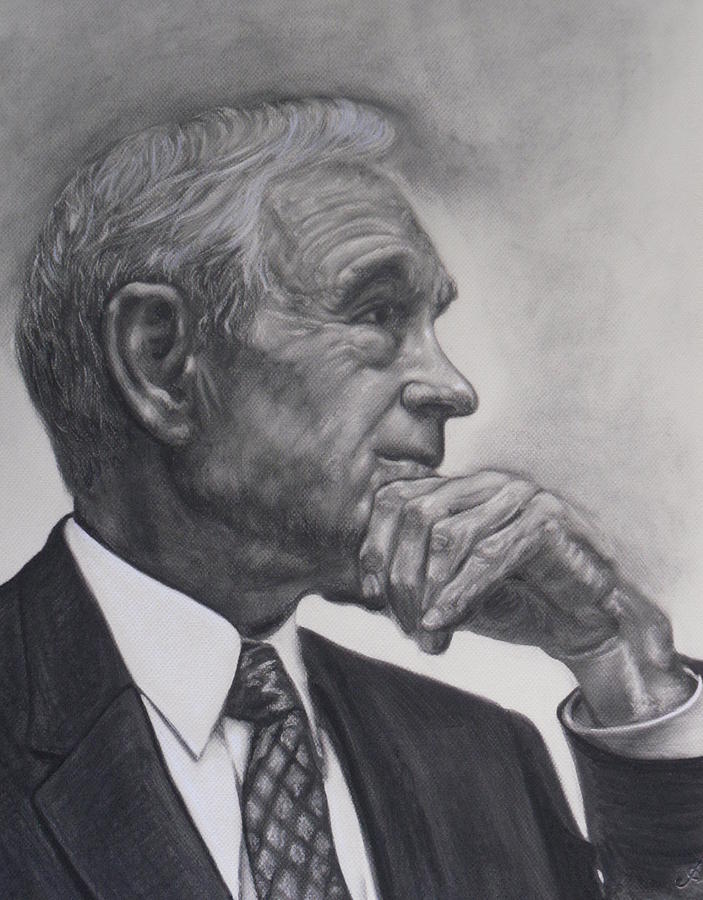 703x900 Dr. Ron Paul Painting By Adrienne Martino - Ron Paul Painting