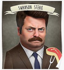 210x230 Ron Swanson Painting Amp Mixed Media Posters Redbubble - Ron Swanson Painting
