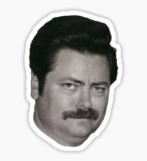 210x230 Ron Swanson Painting Amp Mixed Media Stickers Redbubble - Ron Swanson Painting