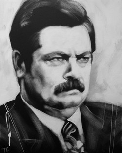 250x312 Ron Swanson Paintings - Ron Swanson Painting