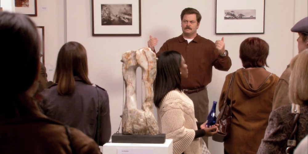 1000x500 Ep. 11 Jerry's Painting Art Show - Ron Swanson Painting