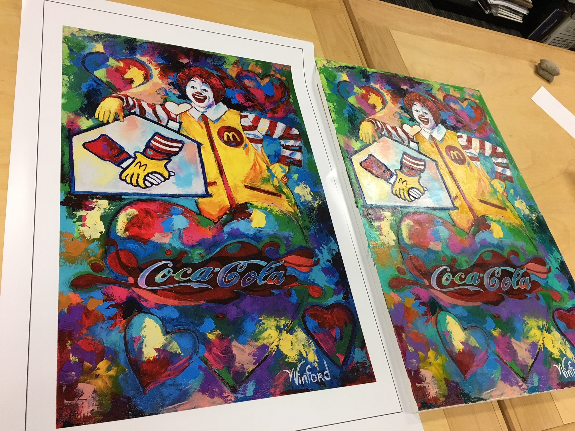 2016x1512 Reproducing Art For A Good Cause - Ronald Mcdonald Painting