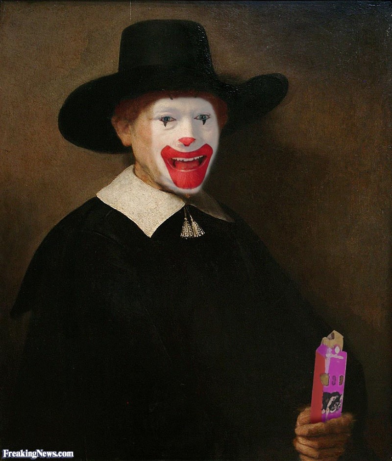 800x942 Ronald Mcdonald In An Old Painting Pictures - Ronald Mcdonald Painting
