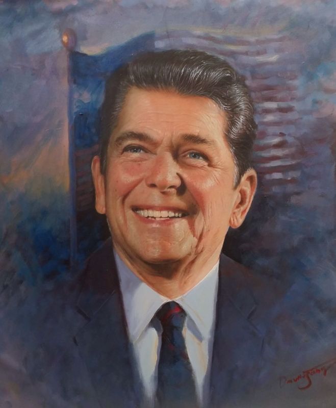 Ronald Reagan Painting at PaintingValley.com | Explore collection of ...