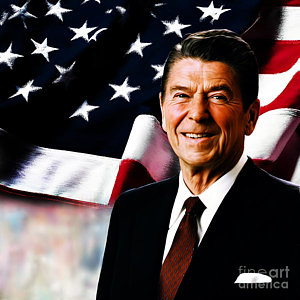 Ronald Reagan Painting at PaintingValley.com | Explore collection of ...