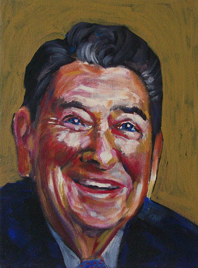 666x900 Ronald Reagan Painting By Buffalo Bonker - Ronald Reagan Painting