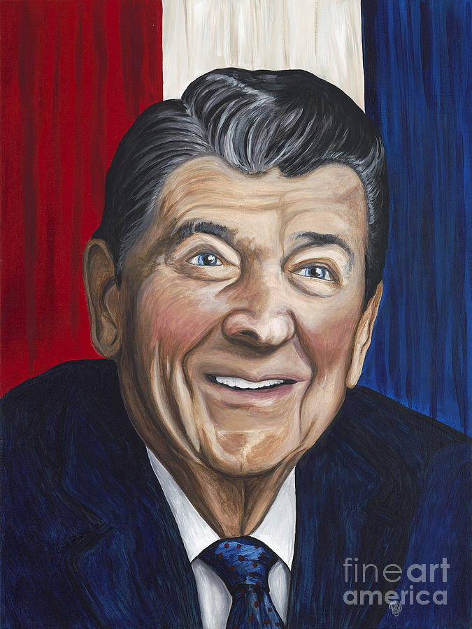 675x900 Ronald Reagan Painting By Patty Vicknair - Ronald Reagan Painting