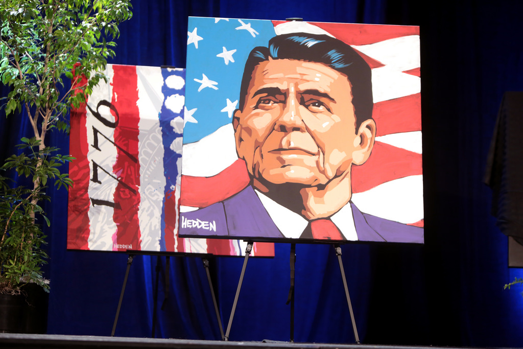 1024x683 Ronald Reagan Painting Painting Of Former U.s. President - Ronald Reagan Painting