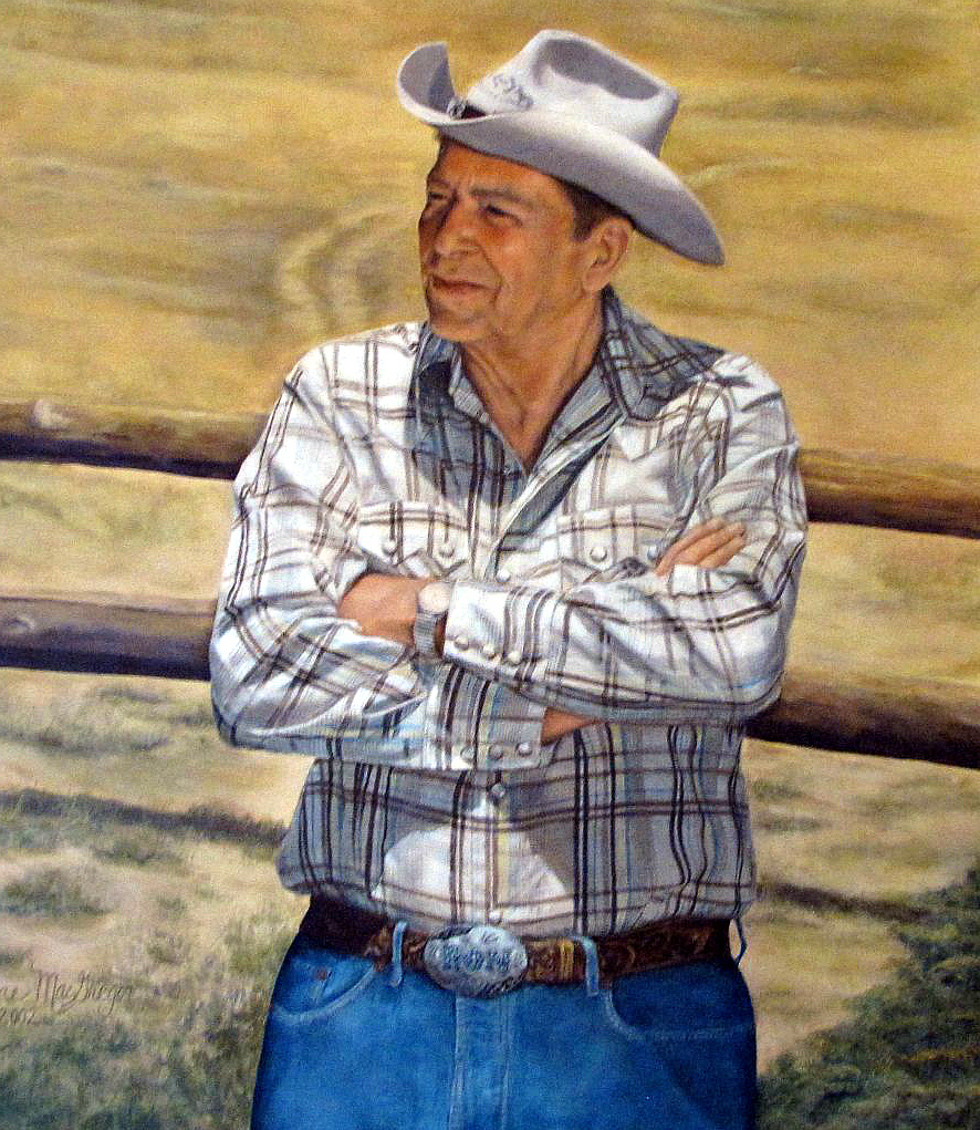 886x1021 Painting Of Ronald Reagan Santa Barbara, California - Ronald Reagan Painting
