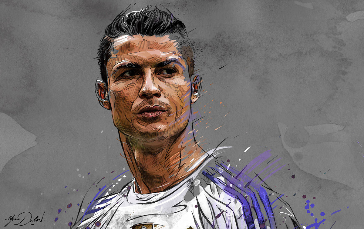 1200x756 Cristiano Ronaldo On Behance - Ronaldo Painting