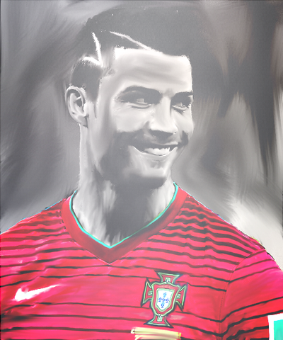 400x480 Cristiano Ronaldo Digital Painting By Ozantopuz - Ronaldo Painting