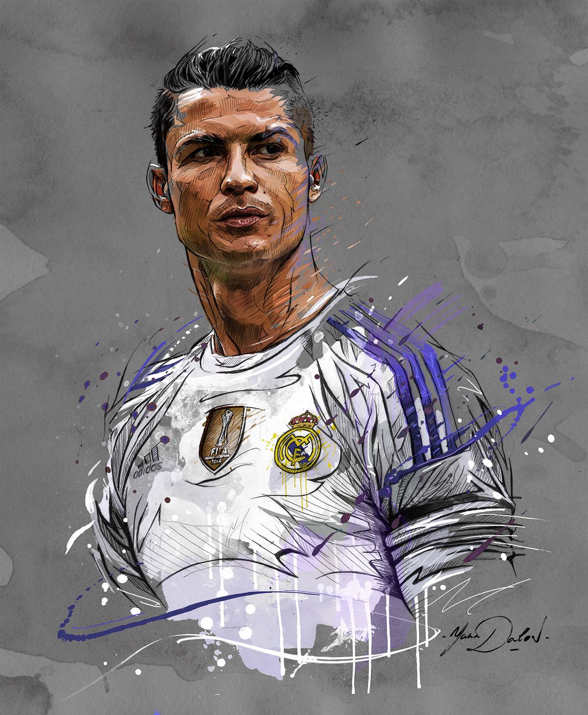 1200x1460 My Painting Of Cristiano Ronaldo. Wallpaper - Ronaldo Painting