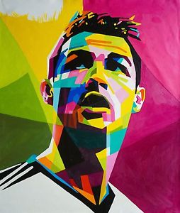 254x300 Cristiano Ronaldo Abstract Oil Painting On Canvas. Football, Real - Ronaldo Painting