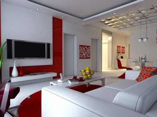 539x405 Amazing Of Red Living Room Paint Ideas 20 Living Room Painting - Room Painting