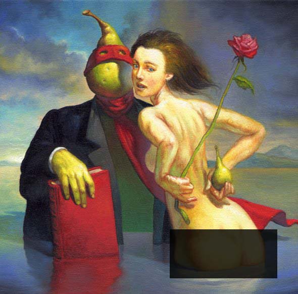 590x582 Surrealistic Painter And Follower Of Salvador Dali - Roosevelt Painting