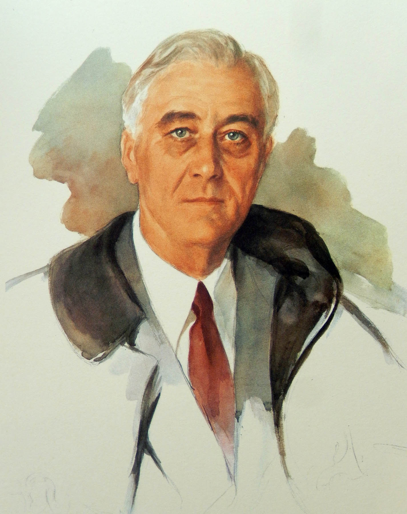 1425x1800 The Unfinished Portrait Of Franklin D. Roosevelt. History Of Sorts - Roosevelt Painting