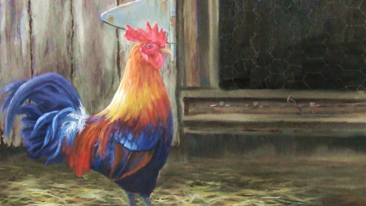 1280x720 Rooster Painting Paint With Kevin Hill - Rooster Painting