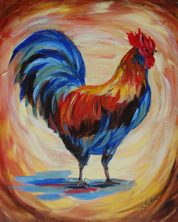 700x875 Rooster Painting Party Monday 23 May @ 630 Pm - Rooster Painting