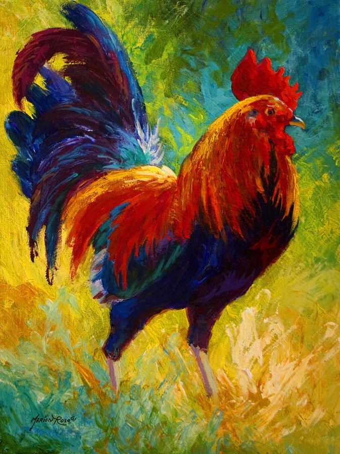 673x900 The 111 Best Marion Rose Images On Rose, Roses And Art - Rooster Painting