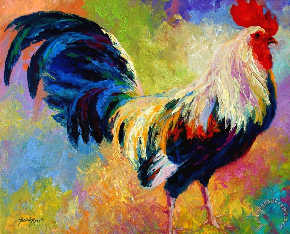 Rooster Painting at PaintingValley.com | Explore collection of Rooster ...