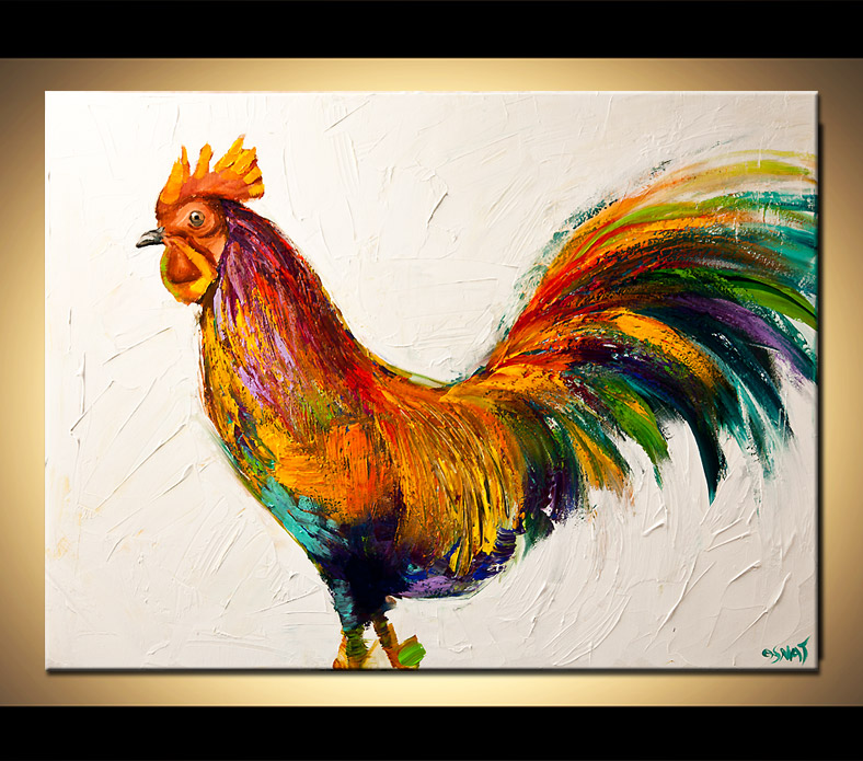 788x695 Painting - Rooster Painting Images