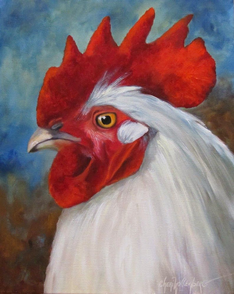 794x1000 Oil Paintings Tell Stories! Cheri's Paintings Are Vibrant - Rooster Painting Images