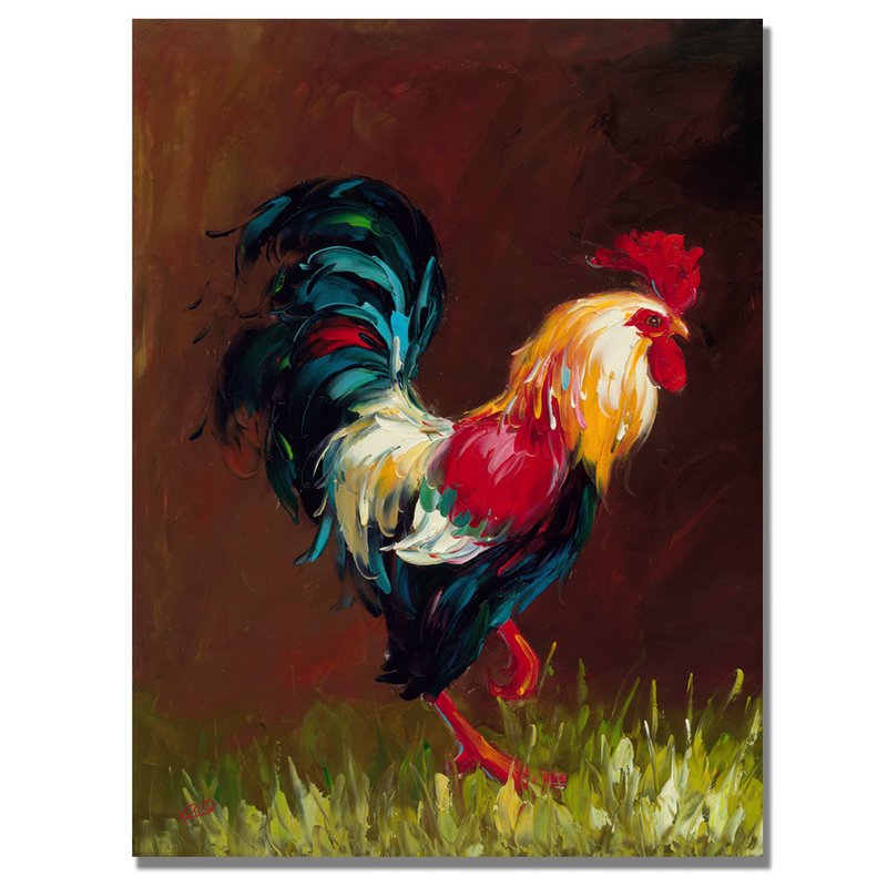 Rooster Painting On Canvas at PaintingValley.com | Explore collection ...