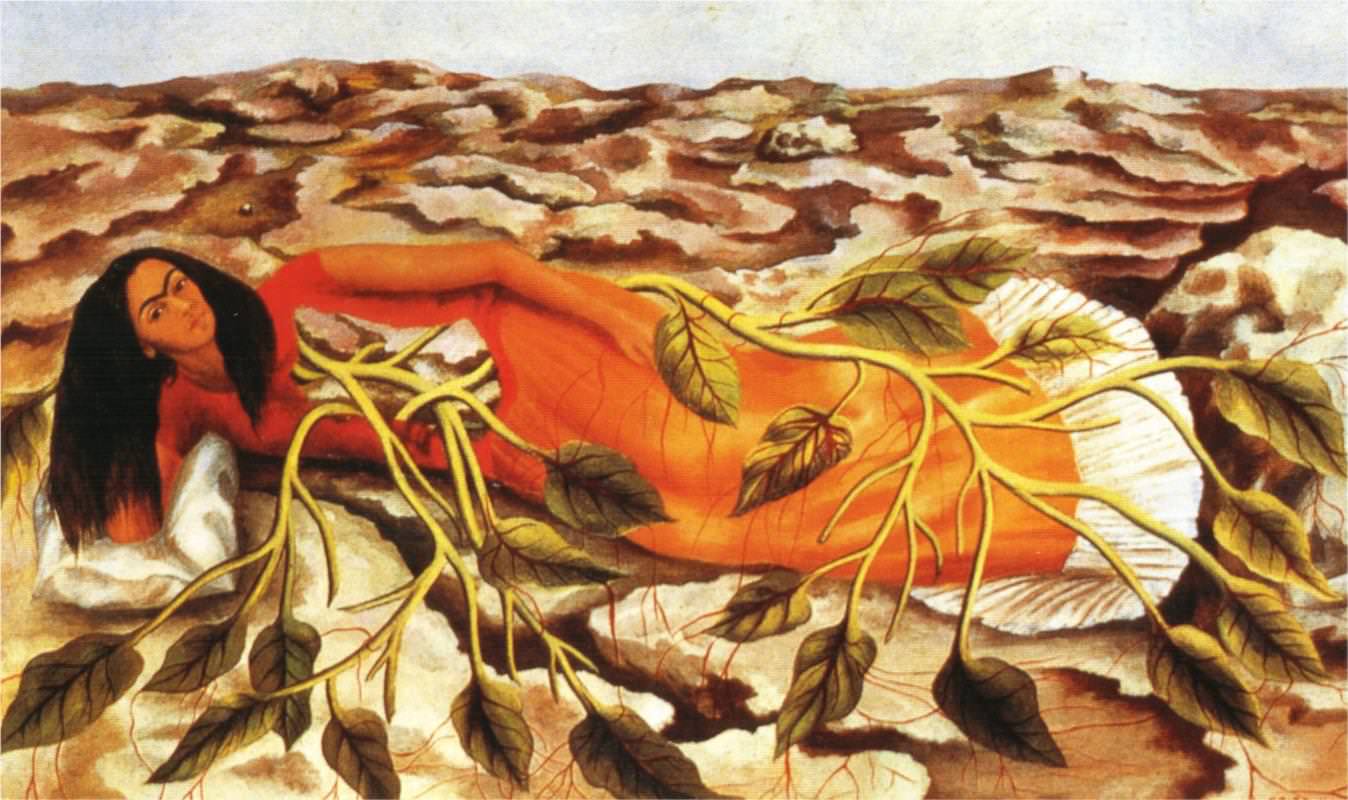 1348x800 Roots, 1943 By Frida Kahlo - Roots Painting