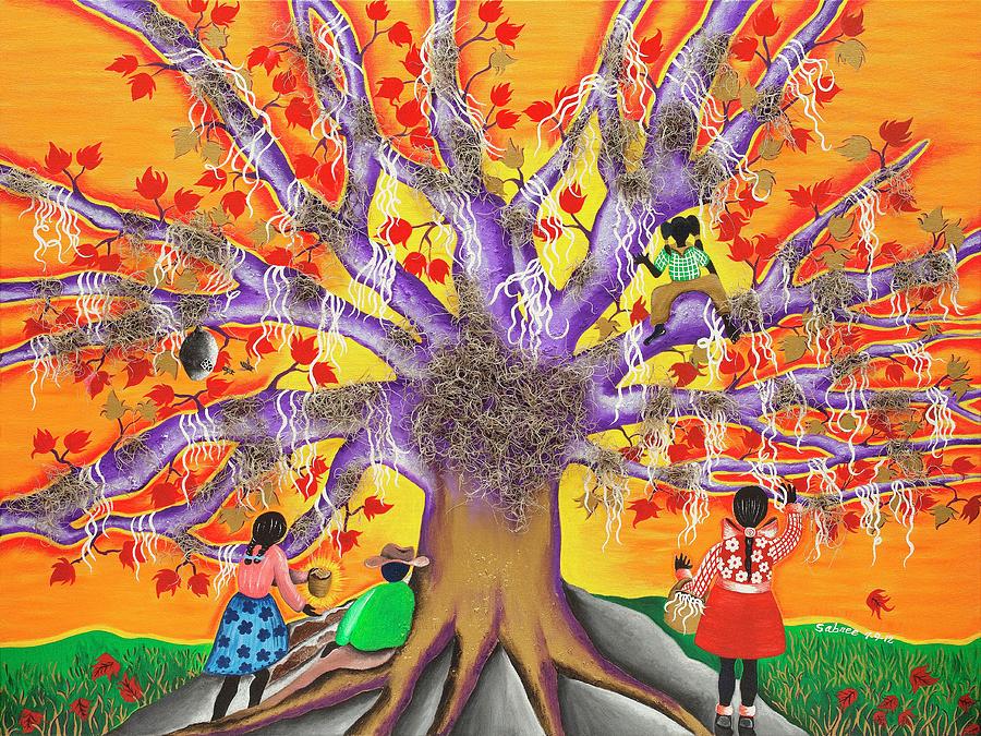 900x675 The Risk Of The Roots Painting By Patricia Sabree - Roots Painting