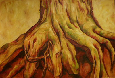 400x271 Timeless Tree Paintings By Terrel Jones Fine Art - Roots Painting