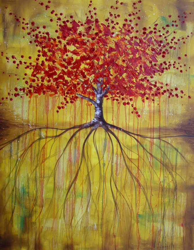 668x864 Tree Oil Painting, Roots - Roots Painting