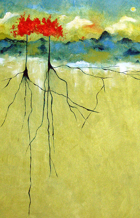 449x700 Deep Roots Painting By Ruth Palmer - Roots Painting