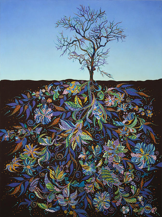 672x900 Gorgeous Paintings Of Tree Roots Filled With Colorful Detail - Roots Painting