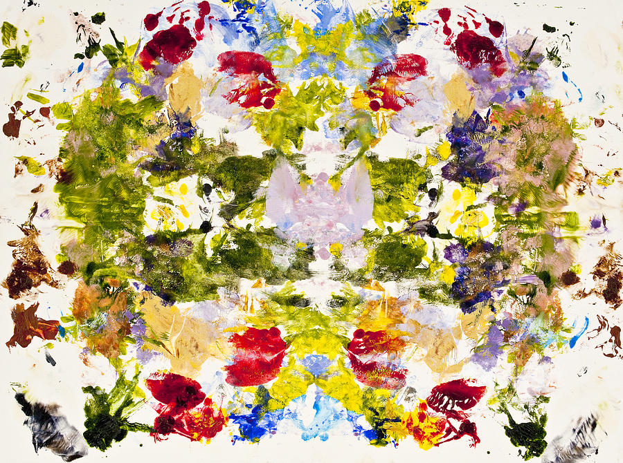 900x670 Rorschach Test Painting By Darice Machel Mcguire - Rorschach Painting