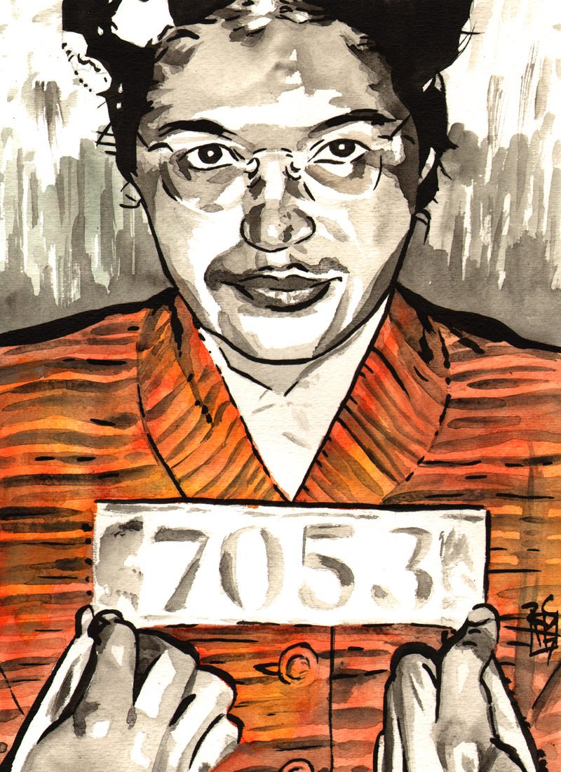 800x1100 Rosa Parks - Rosa Parks Painting