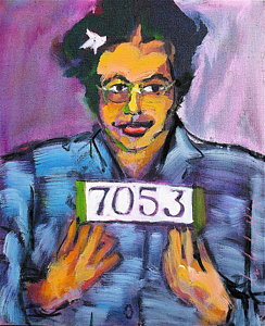 244x300 Rosa Parks Painting By Les Leffingwell - Rosa Parks Painting