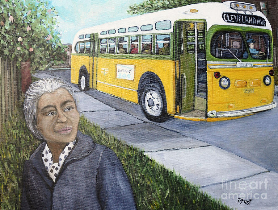 900x681 Rosa Parks Painting By Reb Frost - Rosa Parks Painting