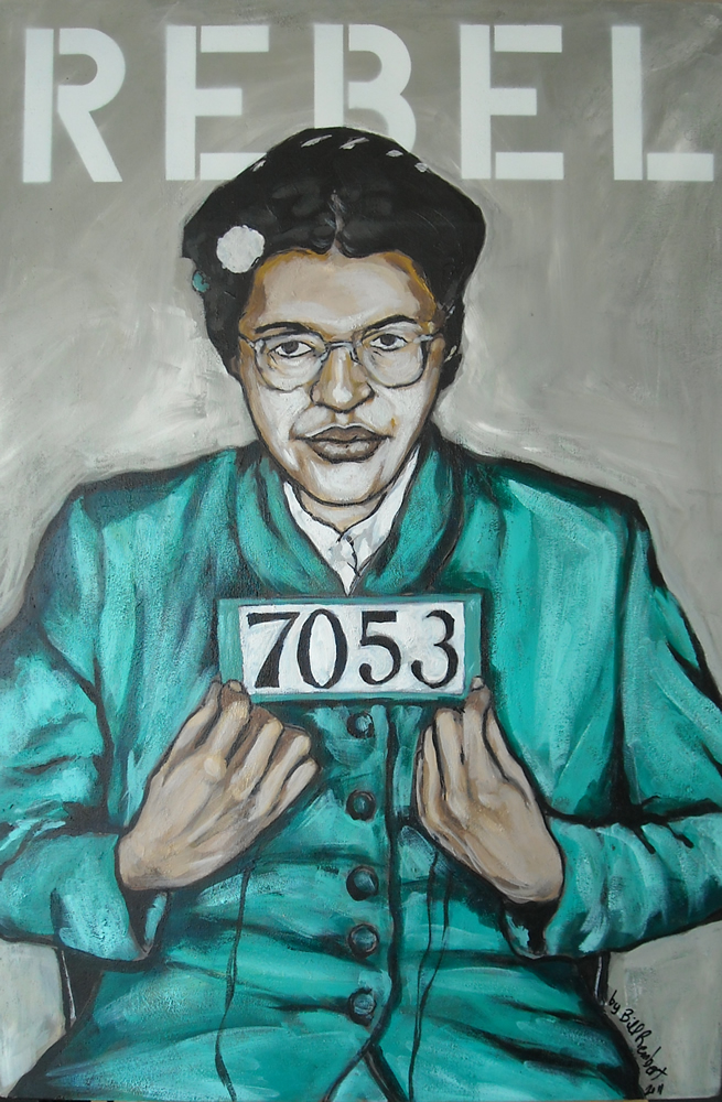 655x1000 Paintings A Soldier Story - Rosa Parks Painting